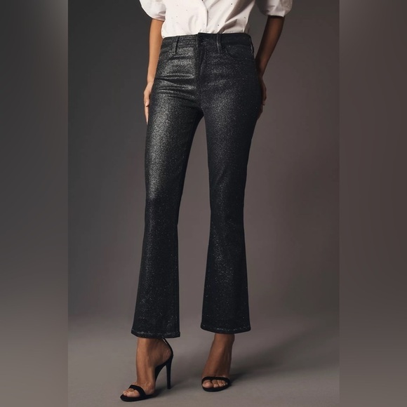 NWT Paige Claudine High-Rise Crop Flare Jeans